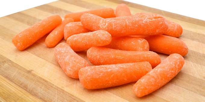 Dry baby carrots