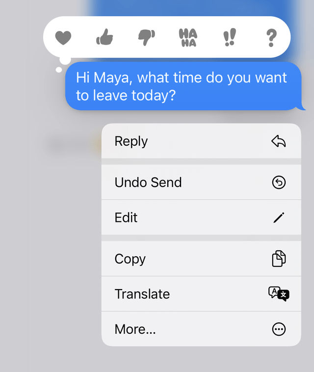 How to recall or edit an iPhone message