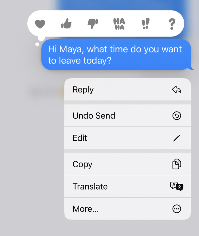 How to recall or edit an iPhone message