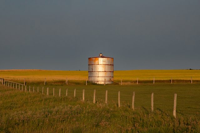 Canadian Prairies - Metal Tank Sunset