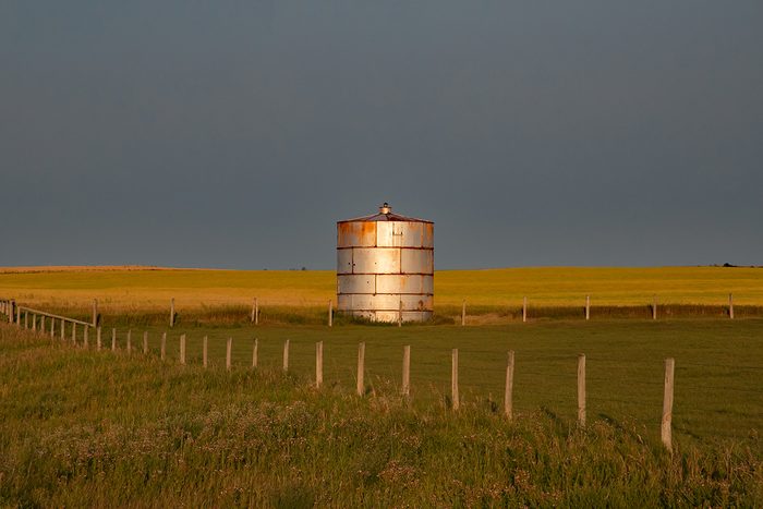 Canadian Prairies - Metal Tank Sunset