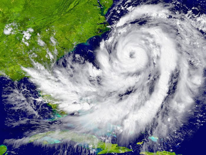 Hurricane satellite image