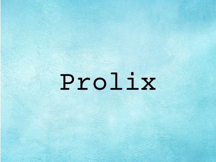 Prolix on blue background