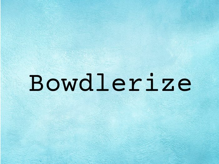 Bowdlerize on blue background