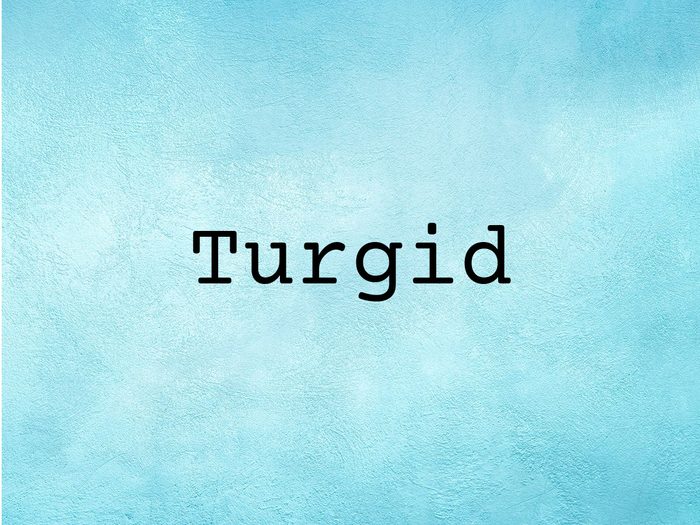 Turgid on blue background