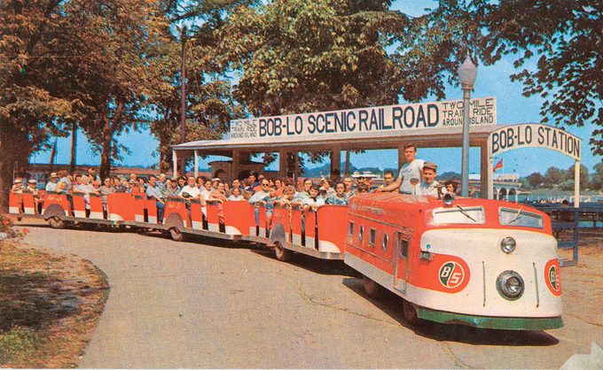 Boblo Island Scenic Railroad Vintage Postcard