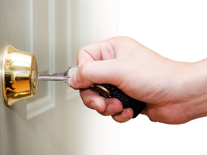 Key into door lock