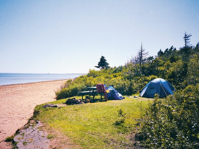 PEI Road Trip Beachfront Campsite