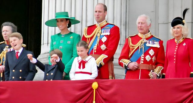 Royal family at Buckingham Palace in June 2023