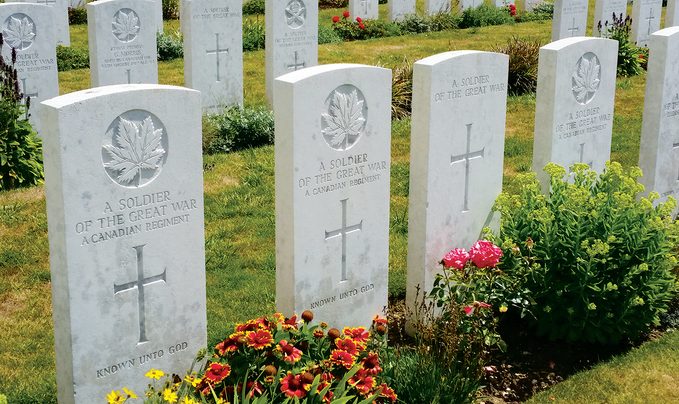 Graves Of Unknown Canadian Soldiers at Vimy Memorial Site