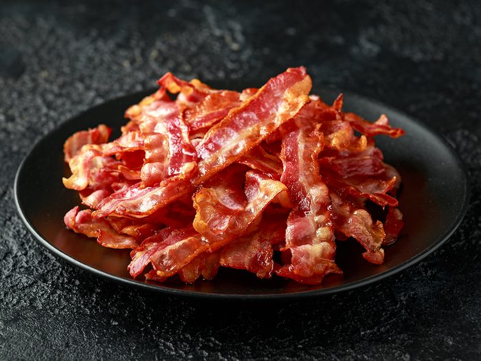 Plate of bacon