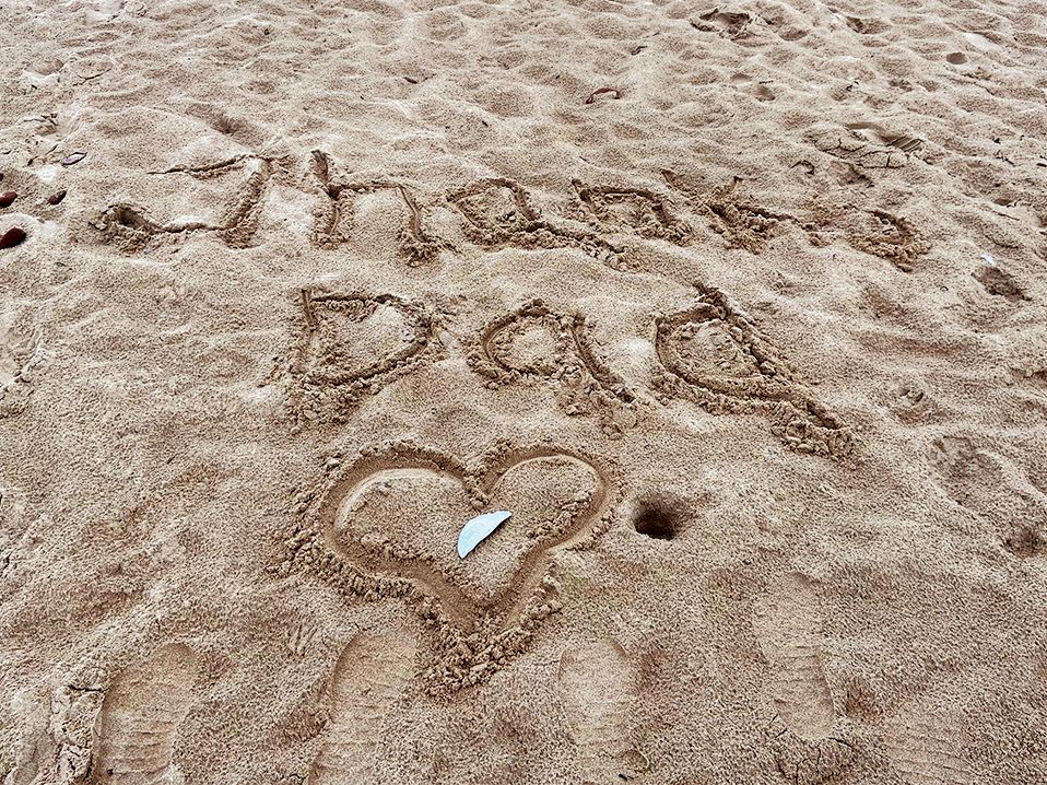 Thanks Dad In Sand