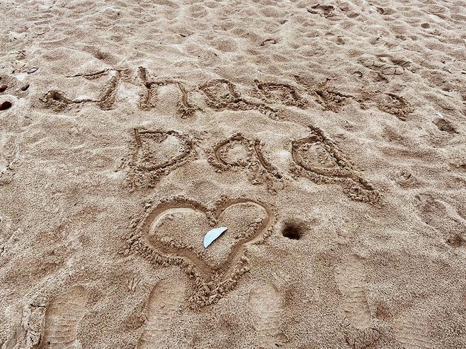 Thanks Dad In Sand