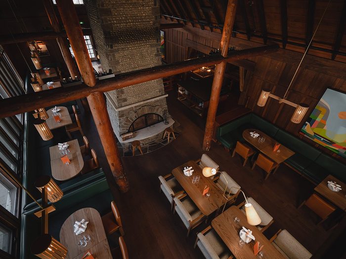Bluebird Wood Fired Steakhouse - Dim interior of restaurant
