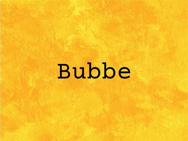 Bubbe on yellow background