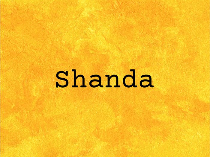Shanda on yellow background