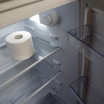 Toilet paper in fridge