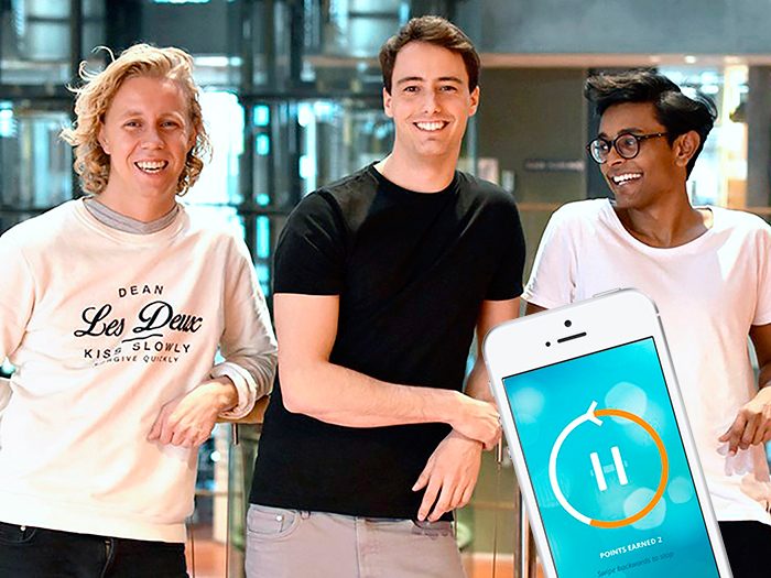 The inventors with their app to reduce smartphone use